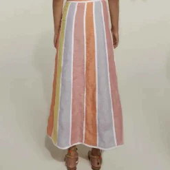 Hot Charline Rainbow Skirt Bottoms