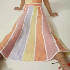 Hot Charline Rainbow Skirt Bottoms