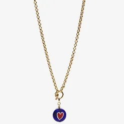 Hot Lido Necklace - Blue - Heart Red Jewelry