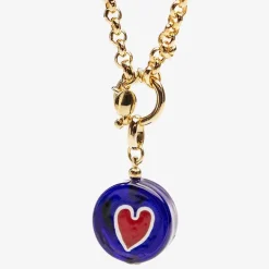 Hot Lido Necklace - Blue - Heart Red Jewelry