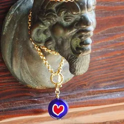 Hot Lido Necklace - Blue - Heart Red Jewelry