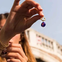 Discount Schiona Earrings Medium - Blue - Heart Red Jewelry