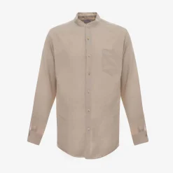 New Beige Lounge Suit Shirt - Made To Order For Men