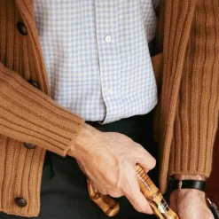 Hot Cashmere Micro Checked Sport Shirt For Men