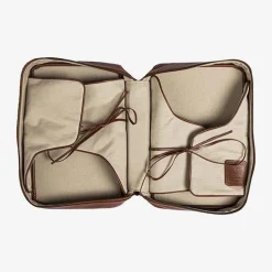 New Leather And Canvas Shirt-Case - Tan For Men