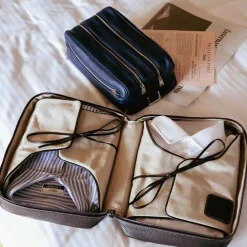 Best Leather And Canvas Shirt-Case - Blue For Men