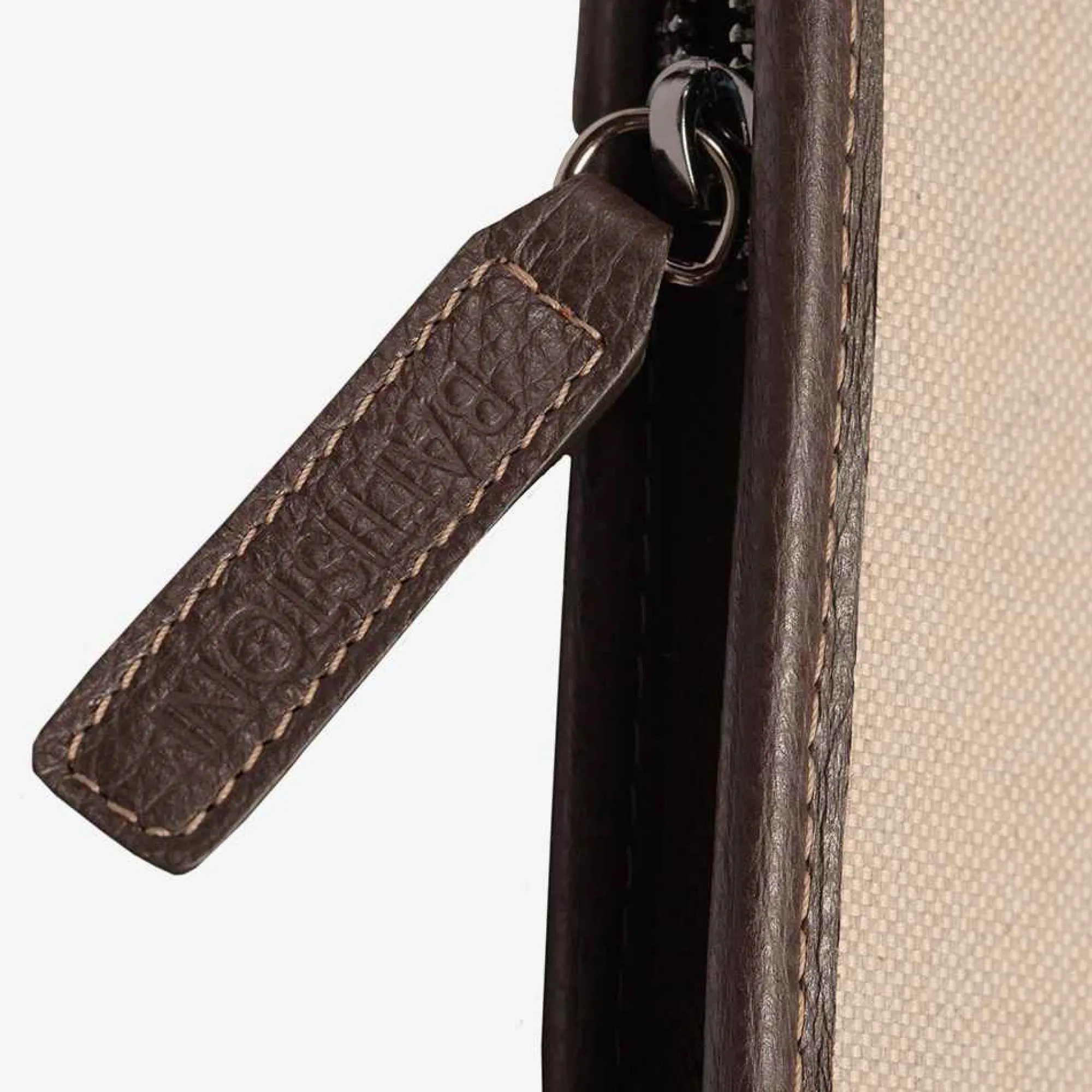 For Men-Battistoni Leather Inserts Tie-Case - Brown