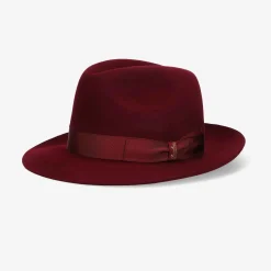 Sale Wine Red Marengo Hat For Men