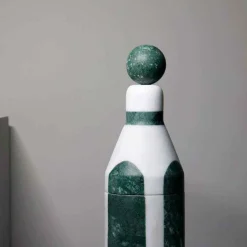 Cooler B Marble Container Green And White, Pietro Russo Design - Made To Order Kitchen