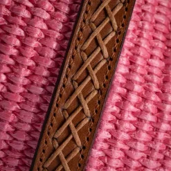 Discount Nirmala Raffia Bucket Bag Pink Bags & Accessories