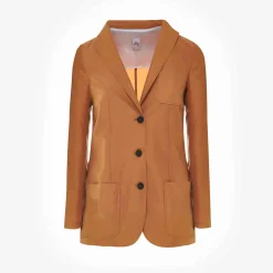 Burned Orange Deconstructed Blazer Outerwear