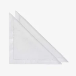 New Hemstitch Embroidered Placemat And Napkin - Set Of 2 Tableware