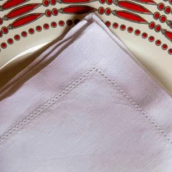 New Hemstitch Embroidered Placemat And Napkin - Set Of 2 Tableware