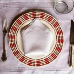 New Hemstitch Embroidered Placemat And Napkin - Set Of 2 Tableware