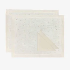 Starry Embroidered Placemat And Napkin - Set Of 2 Tableware