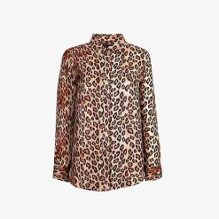 Hot X Alberto Biani Leopard Silk Shirt Tops & T-Shirts