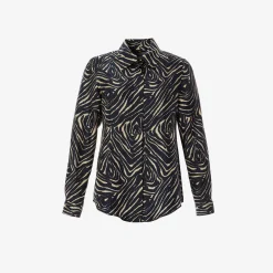 X Alberto Biani Zebra Silk Shirt Tops & T-Shirts