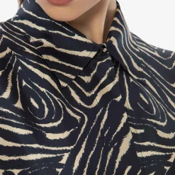 X Alberto Biani Zebra Silk Shirt Tops & T-Shirts