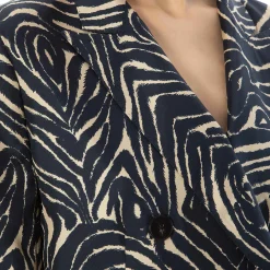 Outerwear-ISSIMO X Alberto Biani Zebra Double-Breasted Blazer