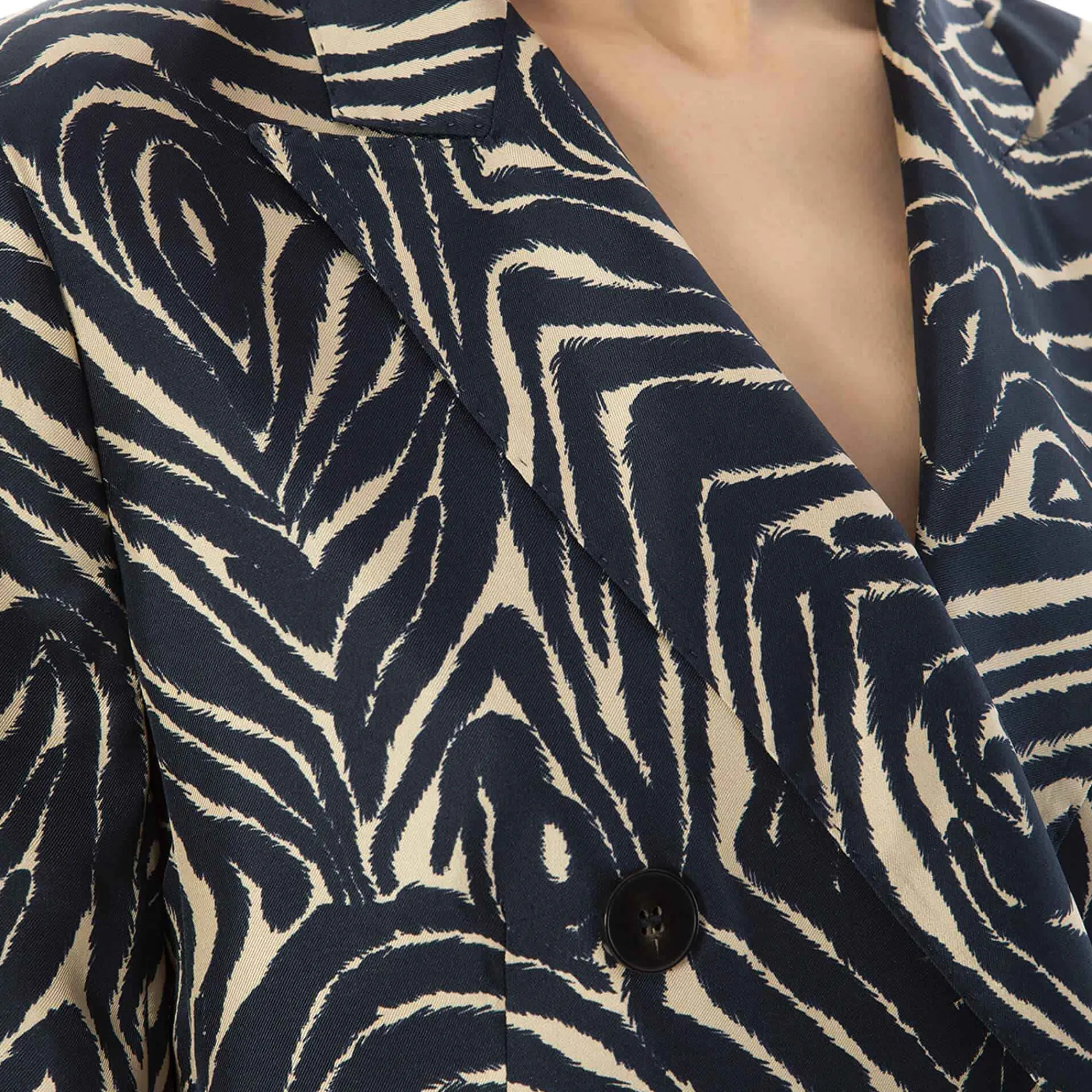 Outerwear-ISSIMO X Alberto Biani Zebra Double-Breasted Blazer