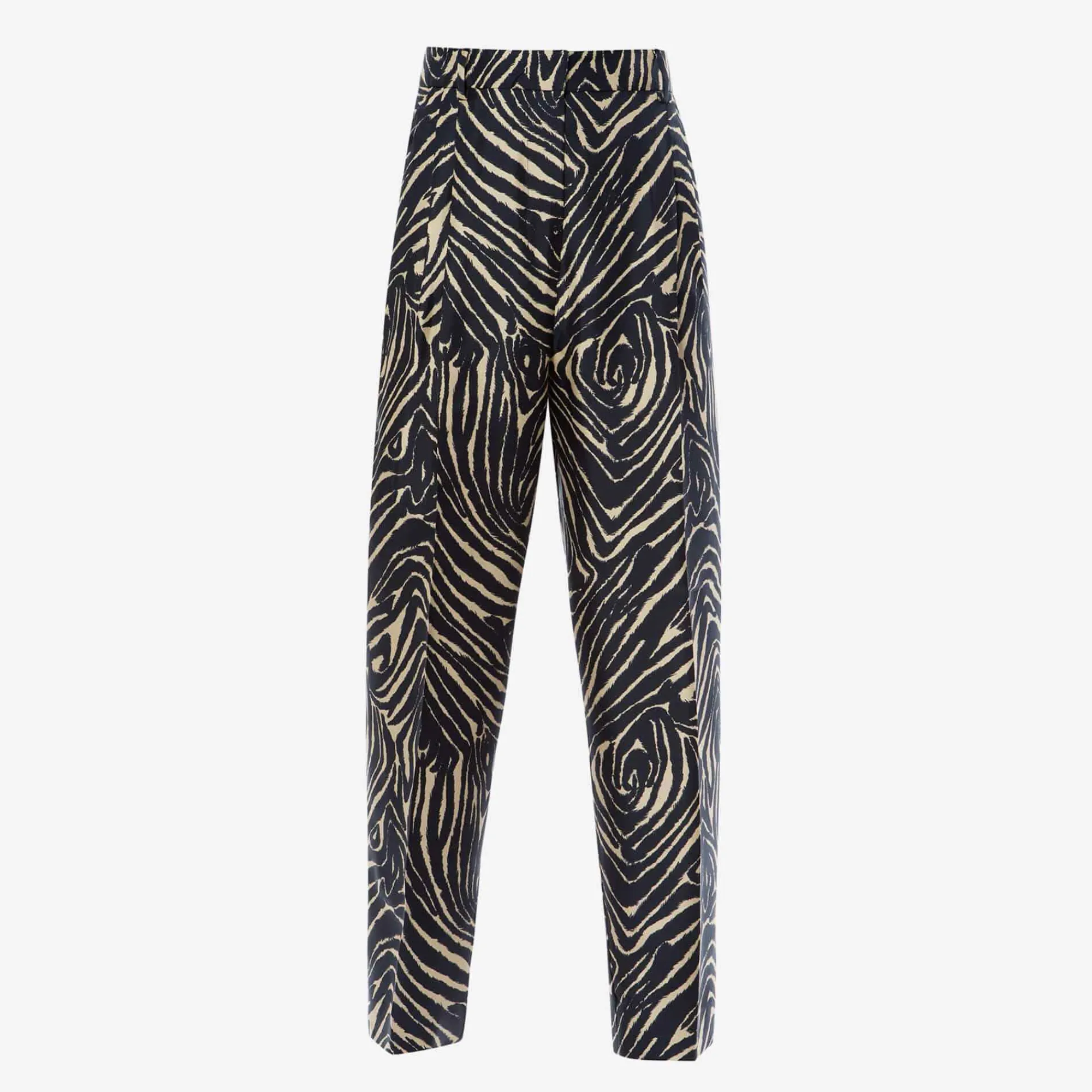 Outlet X Alberto Biani Zebra Pleated Pants Bottoms
