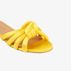 Online X Aquazzura Flat Satin - Sunshine Yellow Shoes