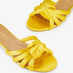 Online X Aquazzura Flat Satin - Sunshine Yellow Shoes