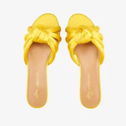 Online X Aquazzura Flat Satin - Sunshine Yellow Shoes