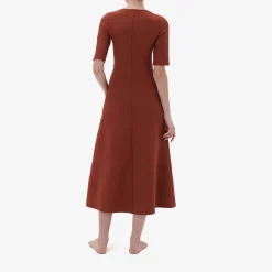 Sale X Casasola Agata Midi Dress Terracotta Dresses