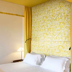 Clearance X Dedar Alfred Fabric Yellow Wall & Tiles