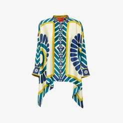 Outlet X La Doublej Foulard Shirt - White Solar Placee Tops & T-Shirts