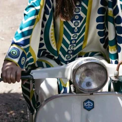 Outlet X La Doublej Foulard Shirt - White Solar Placee Tops & T-Shirts