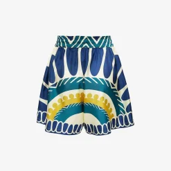 X La Doublej Pull-Up Shorts - White Solar Placee Bottoms