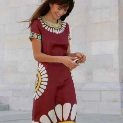 Clearance X La Doublej Swing Dress - Bordeaux Solar Placee Dresses