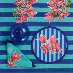 Sale X Lisa Corti Bougainvillea Stripes Placemat Tableware