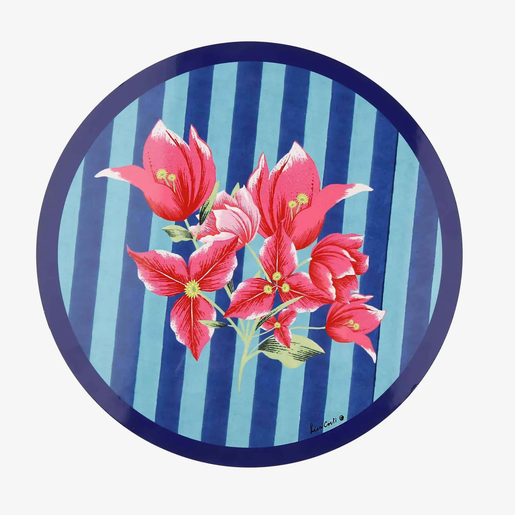 Sale X Lisa Corti Bougainvillea Stripes Placemat Tableware