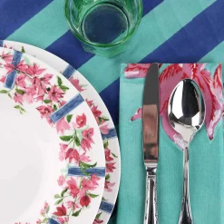 Outlet X Lisa Corti Bougainvillea Stripes Napkin Tableware