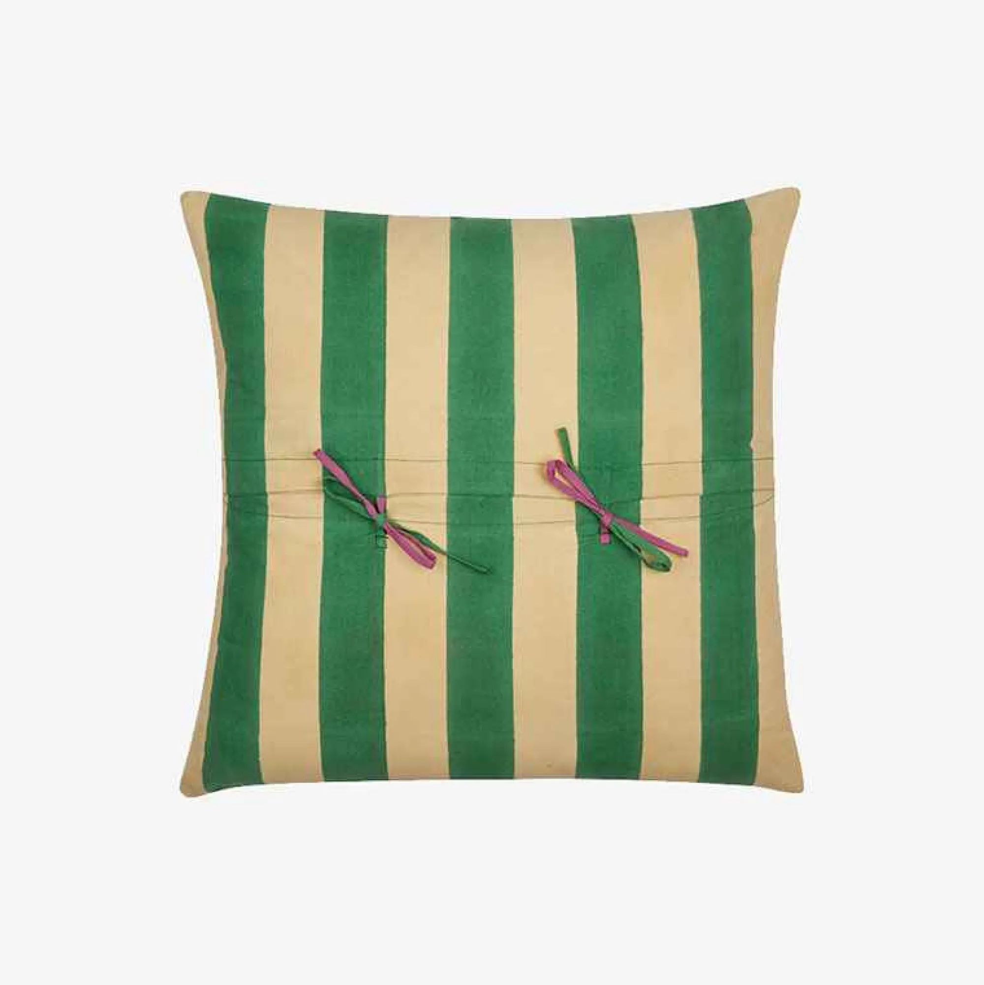 Online X Lisa Corti Bougainvillea Mustard Stripes Pillow Living Room