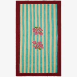 Sale X Lisa Corti Bougainvillea White Veronese Stripes Junior Quilt Bedroom