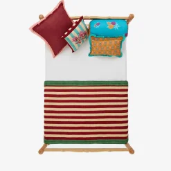 Sale X Lisa Corti Bougainvillea White Veronese Stripes Junior Quilt Bedroom