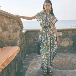 Online X Loretta Caponi Anouk Kaftan Dresses