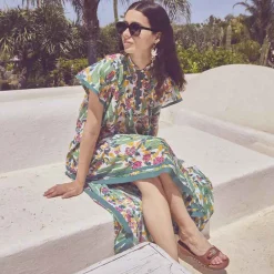 Online X Loretta Caponi Anouk Kaftan Dresses