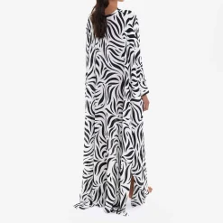 X Loretta Caponi Clementina Kaftan Zebra Dresses