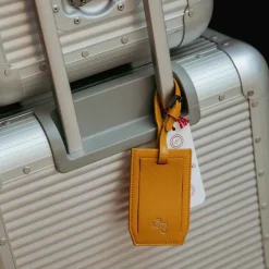 Discount X Pineider Mustard Logo Luggage Tag For Men