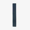 New X Schostal Polka Dot Knitted Silk Tie - Navy For Men