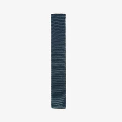 New X Schostal Polka Dot Knitted Silk Tie - Navy For Men