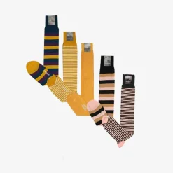 New X Schostal Striped Unisex Socks Box Accessories