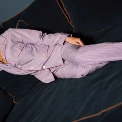 Discount X Schostal Unisex Striped Pyjama-Purple&White For Men