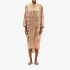 New X Schostal Unisex Stripes Nightshirt - Tabac For Men
