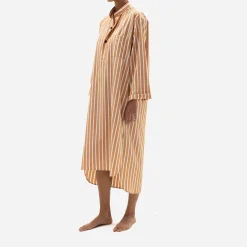 New X Schostal Unisex Stripes Nightshirt - Tabac For Men